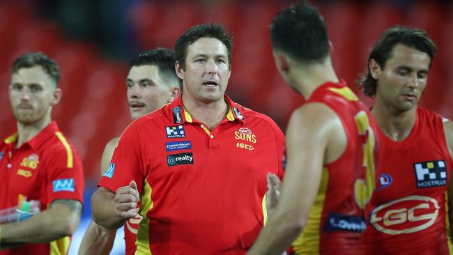 Stuart Dew and the Suns face some tough decisions at the end of the season. Picture: Getty Images