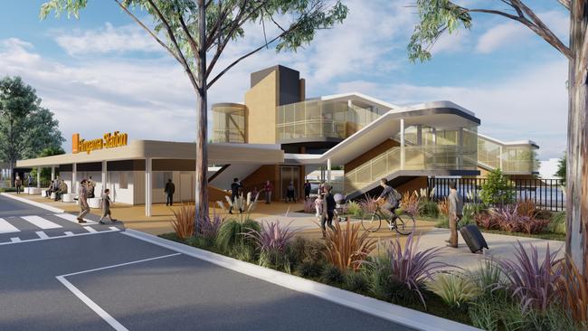 Artist impression of Pimpama Railway station.