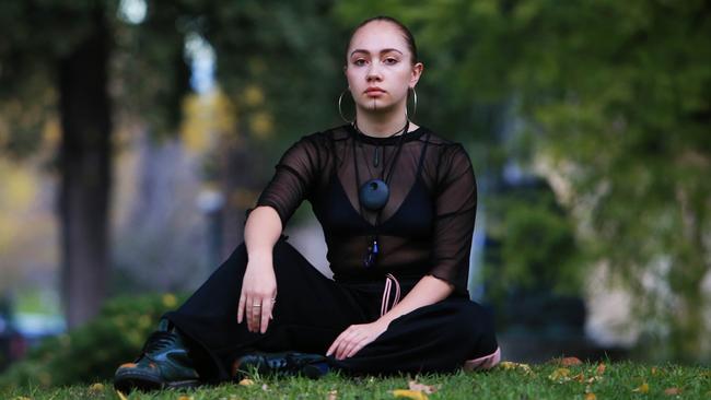 Student Isabella Mason in Melbourne yesterday. Picture: Aaron Francis