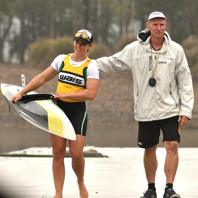 Jaime Roberts with coach Ramon Andersson. Pic: Lawrence Greed