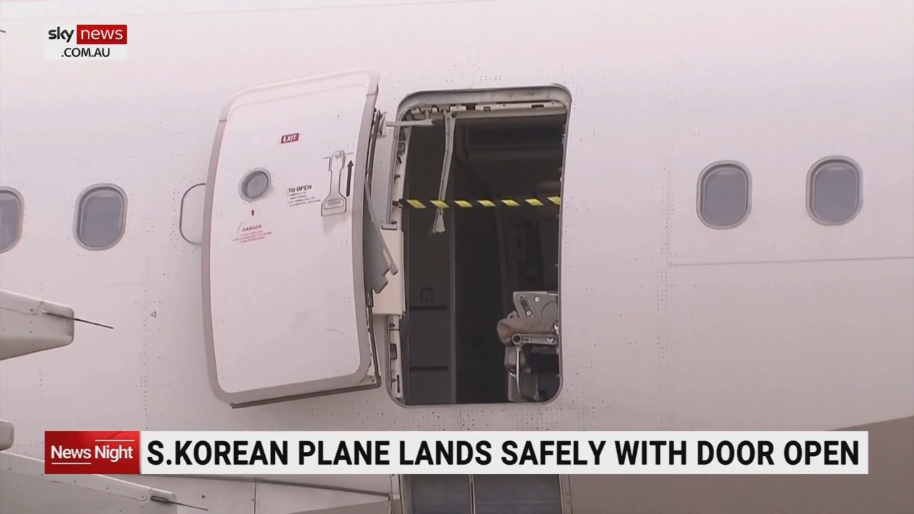 Terrifying scenes as passenger opens door mid-flight on South-Korean airline