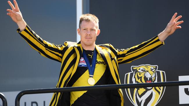 Riewoldt donned a personalised get-up on Sunday. Picture: Getty Images)