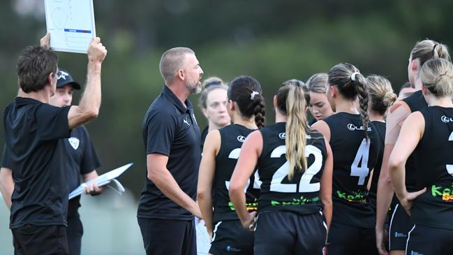 Southport Sharks QAFLW coach Matthew Lappin. Picture: Highflyer Images