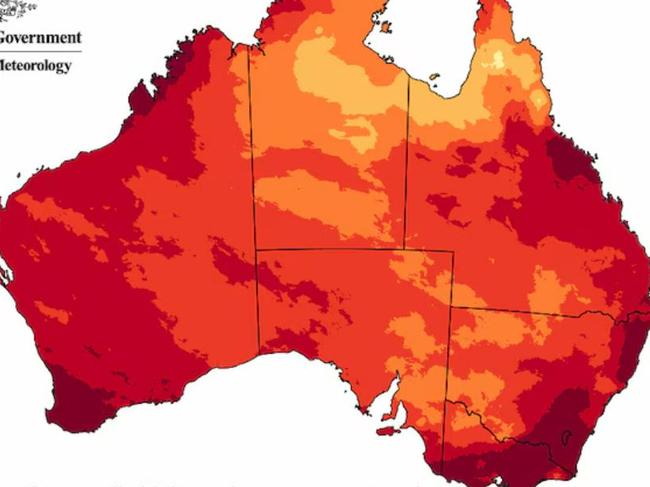 Warmer than average winter. Picture BOM.JPG