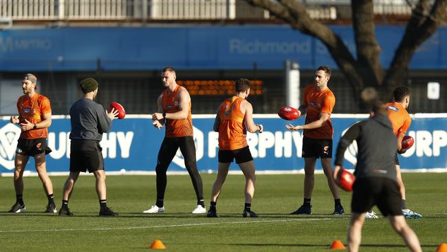 Giants players train at Punt Rd. Picture: Getty Images