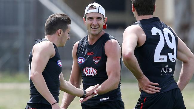 Jobe Watson returned to Essendon training. Picture: Michael Klein