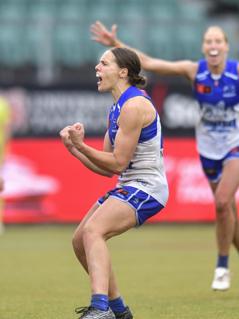 Jasmine Garner is the Roos’ most damaging midfielder. Picture: Simon Sturzaker/Getty Images.