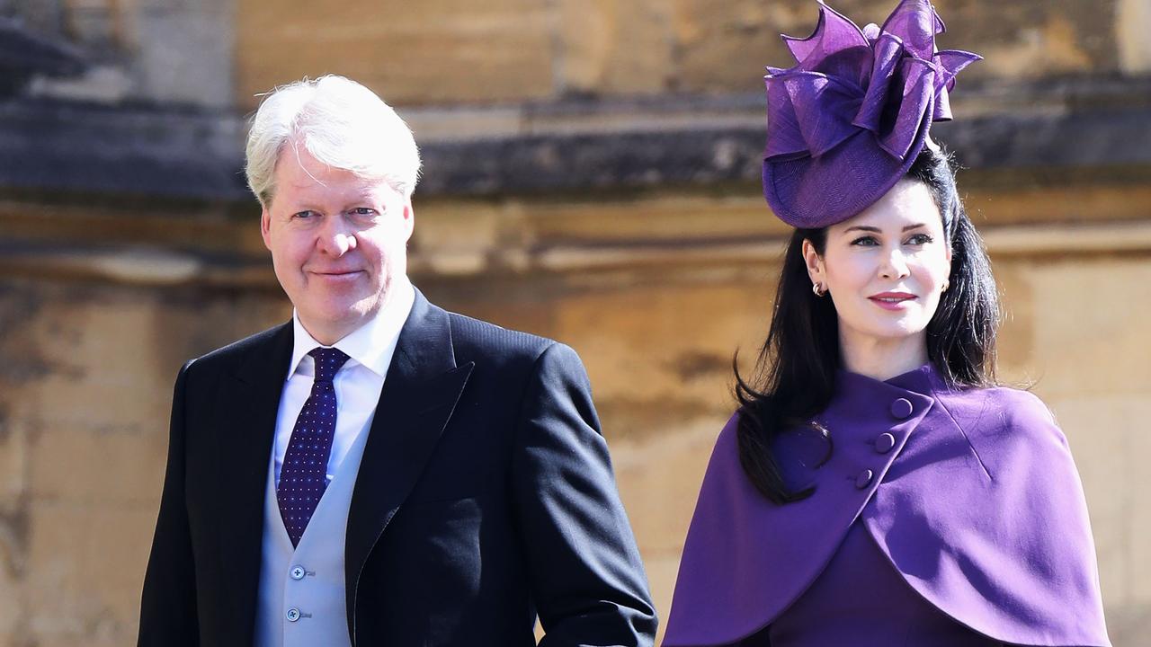 Diana’s brother Earl Charles Spencer and Karen Spencer at the royal wedding last May. Picture: Chris Jackson/Getty Images