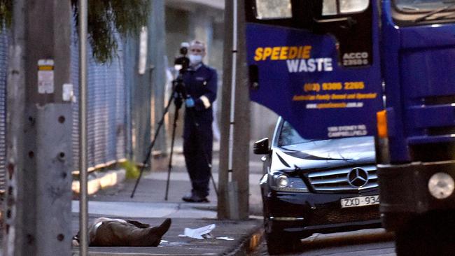  Joe Acquaro was gunned down in Lygon St. Picture: Nicole Garmston