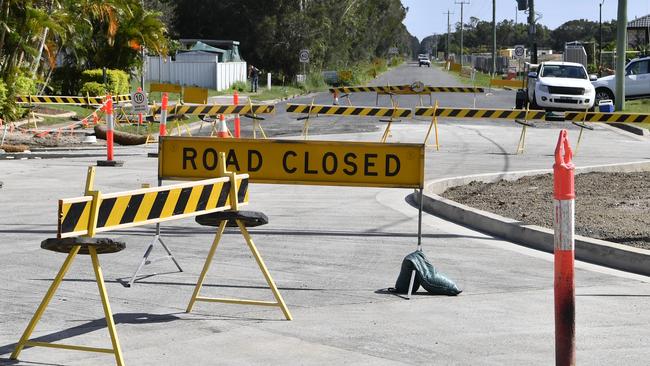 Carrs Drive roundabout work in Yamba - which will close the intersection over New Years