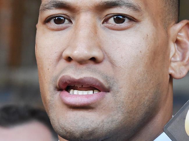 Israel Folau leaves a conciliation hearing at the Fair Work Commission in Sydney, Friday, June 28, 2019. (AAP Image/Peter Rae) NO ARCHIVING