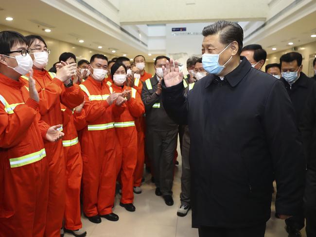 Chinese President Xi Jinping visits the Chuanshan port area of the Ningbo-Zhoushan Port in east China's Zhejiang Province. Picture: Ju Peng/Xinhua via AP