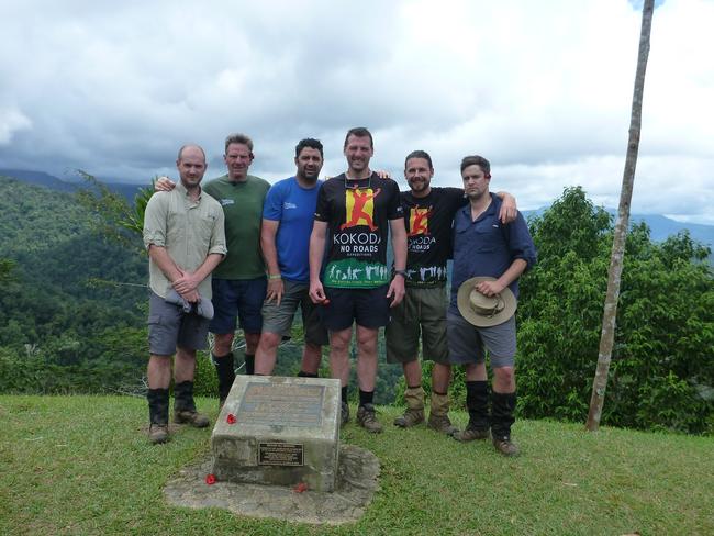 AFL identities Sam Newman and Garry Lyon took on the group’s Kokoda Trail adventure in Papua New Guinea. Picture: Facebook