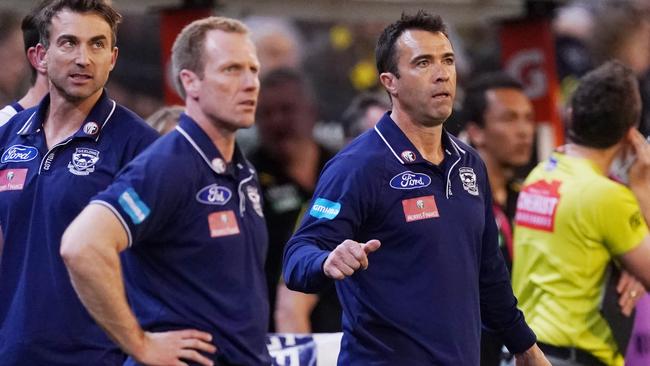 Chris Scott’s coaching moves are closely watched. Pic: AAP