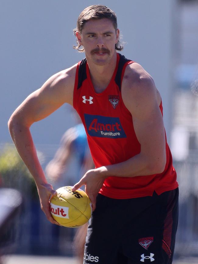 Joe Daniher is remaining positive despite his latest injury setback. Picture: Michael Klein.