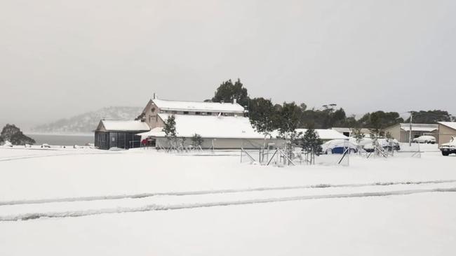The Great Lake Hotel at Miena in the Central Highlands on Thursday. Picture: Miena Village/Facebook