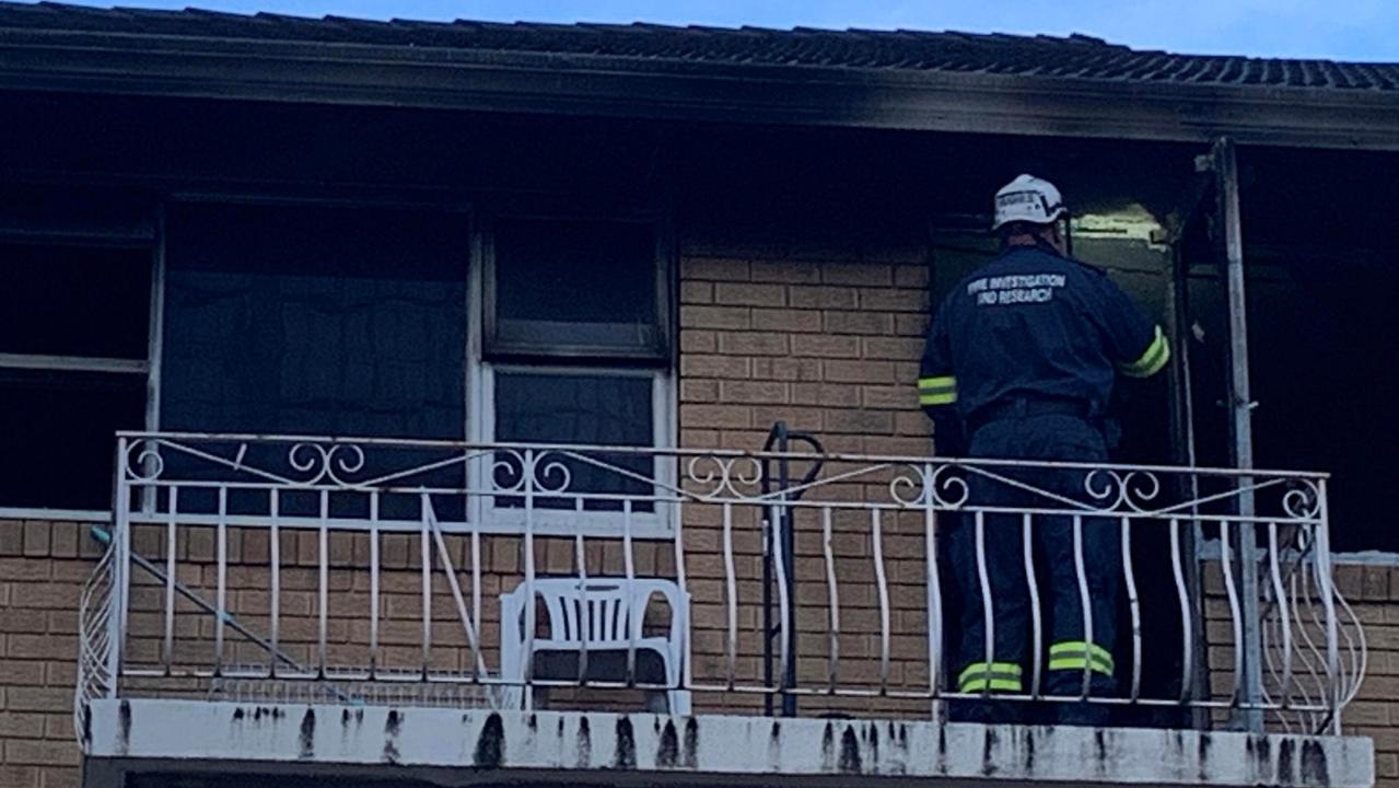 The unit block on Campbell St was evacuated as Fire and Rescue NSW officers extinguished the blaze. Picture: FRNSW