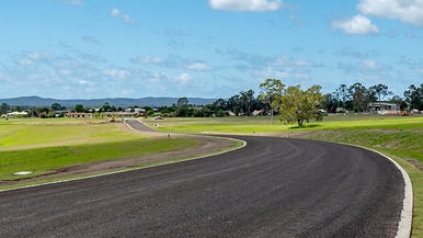 A stretch of Reardons Lane, Swan Bay near Evans Head on the North Coast.