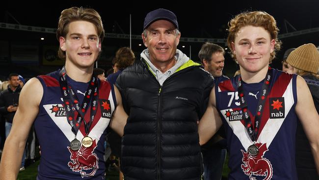 Will, Marcus and Levi Ashcroft. Photo: AFL Photos via Getty Images.