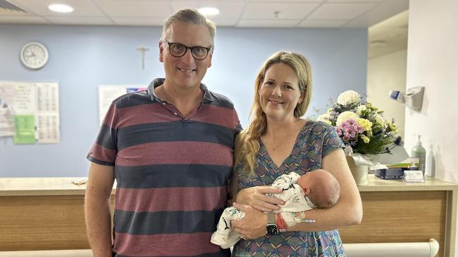 MP James Lister with wife Belinda and son George Paul Frederick Lister