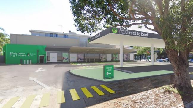 A concept image showing how the proposed Woolworths Rose Bay drive-through only store would look.