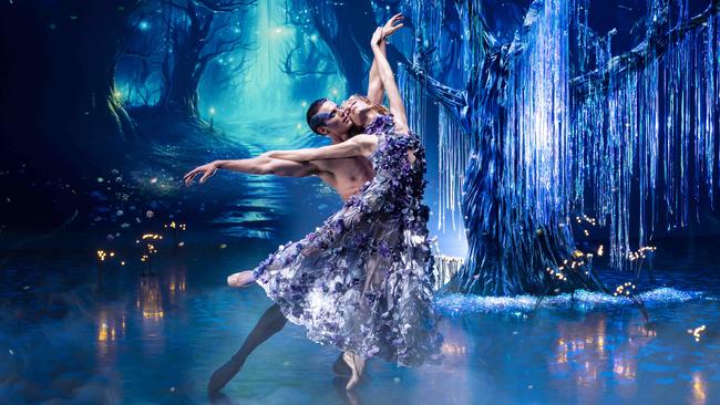 Joel Woellner and Mia Heathcote in Queensland Ballet’s production of A Midsummer Night’s Dream, which will be part of the company’s 2024 program. Picture: David Kelly