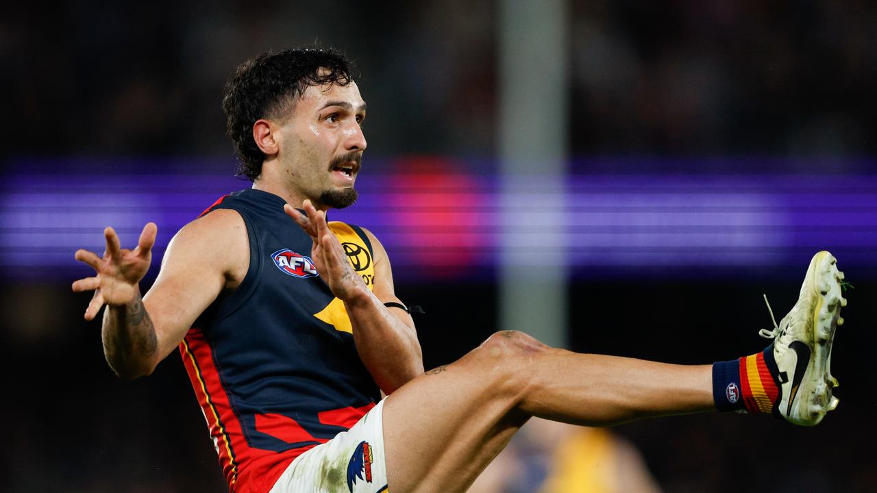 Izak Rankine of the Crows went into the midfield last week, does he do the same tonight? (Photo by Dylan Burns/AFL Photos via Getty Images)