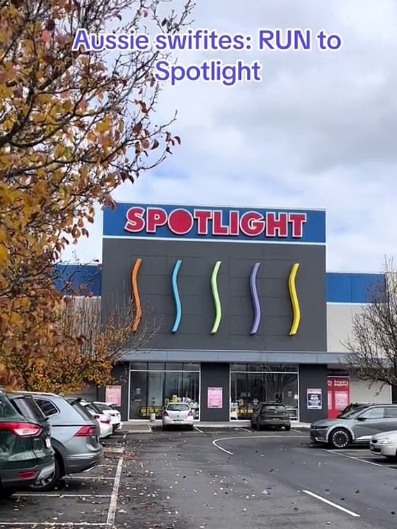 Australian Taylor Swift fans are flocking to Spotlight. Picture: TikTok.