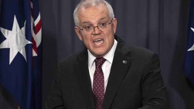 Prime Minister Scott Morrison’s press conference earlier this week made women around the nation furious. Picture: NCA NewsWire / Gary Ramage