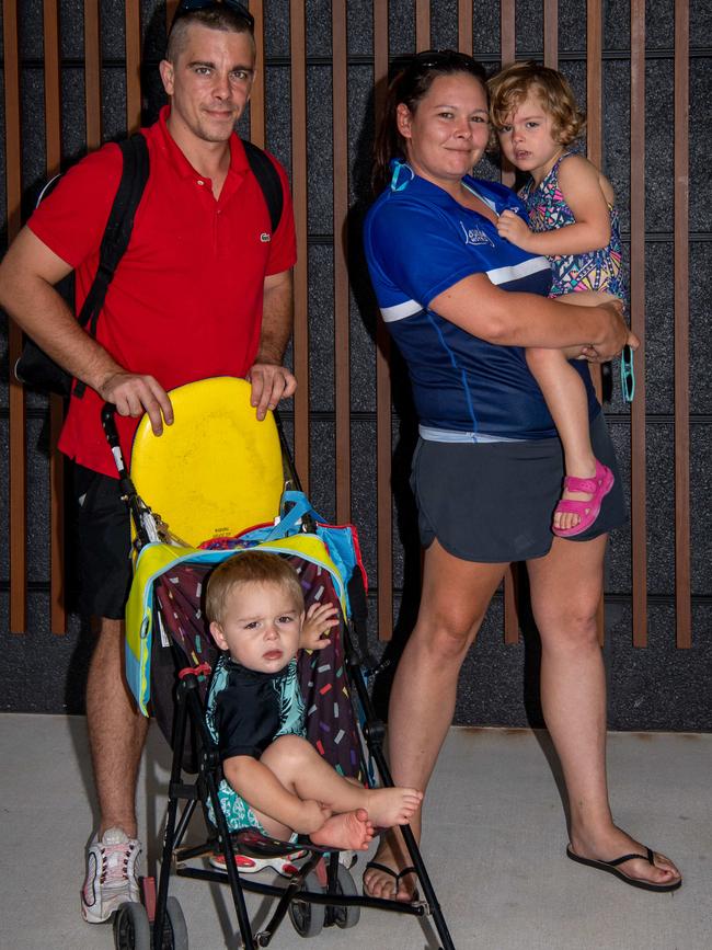 Ryan Spencer with Jade Birks and children Scarlet and Isiah of Constitution Hill. Picture: Monique Harmer