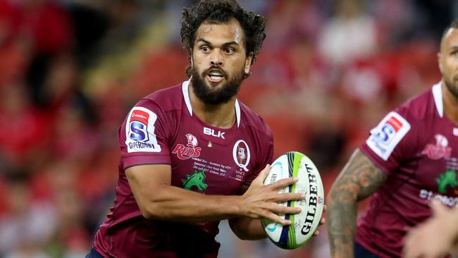 Karmichael Hunt of the Reds during the Super Rugby game between the Queensland Reds and the NSW Waratahs. Pic Darren England.