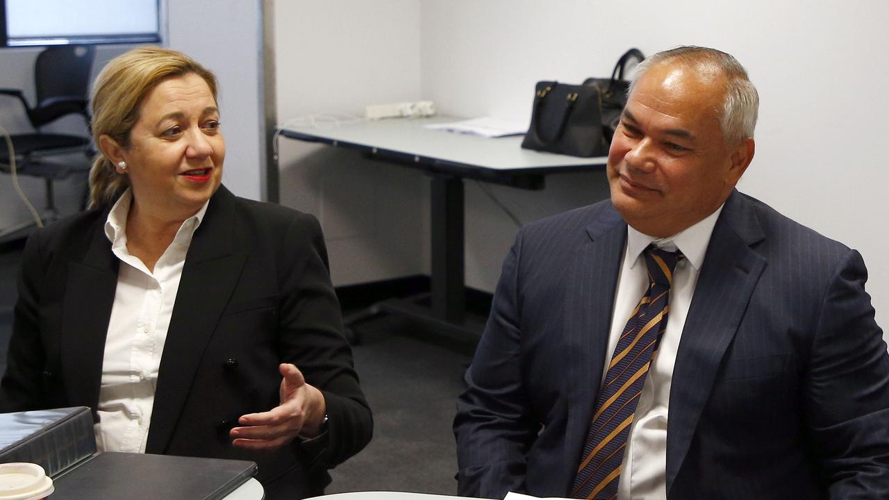 Queensland Premier Annastacia Palaszczuk and Gold Coast Mayor Tom Tate. Picture: NCA NewsWire/Tertius Pickard