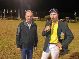 CUP COMING: Commentator David McIvor and Australian World Cup player Will Weston at Morgan Park. Picture: Gerard Walsh