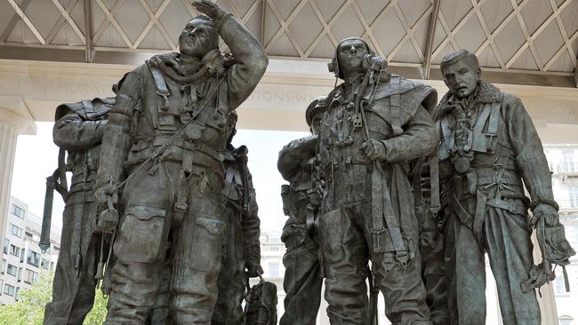 The Bomber Command memorial, unveiled by Queen Elizabeth II at Green Park in 2012 in London, England. Picture: Getty