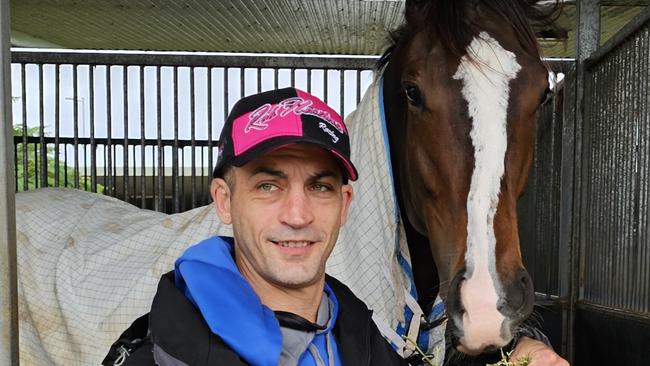 Rob Heathcote's racing manager and potential soon-to-be training partner Jarred Coetzee, pictured with Heathcote's recent winner Cunnamulla Fella.