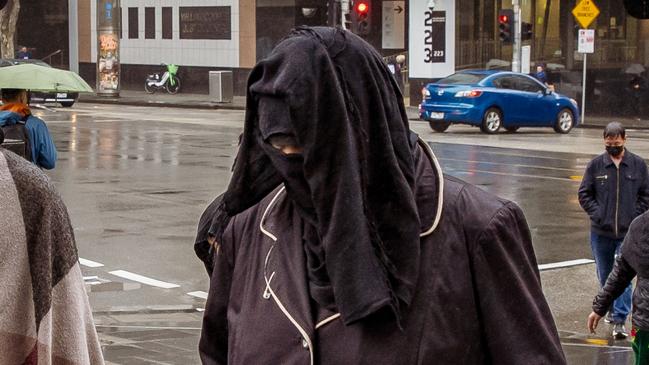 MELBOURNE, AUSTRALIA - JULY 29, 2024: Sanika Muhammad at the Melbourne County Court where she is being sentenced for forcing her daughter Ruqia Haidari to marry a man who subsequently murdered her in Perth. Muhammad remains on bail during the proceedings.