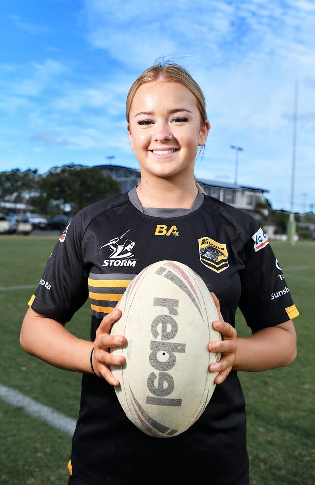 Sunshine Coast Falcons under-17s female talent Marley Chan. Picture: Patrick Woods.