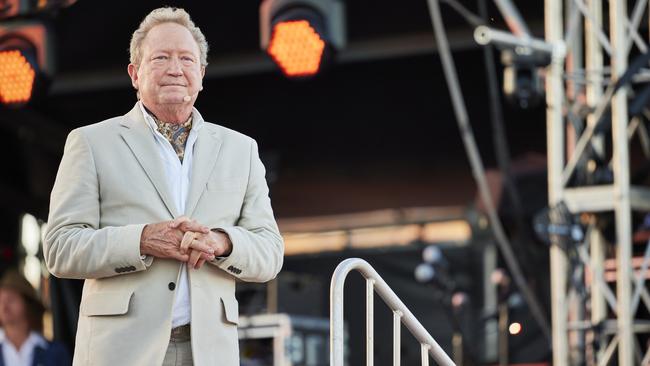 Andrew Forrest has marked the 20th anniversary of his iron ore giant Fortescue with an extravagant celebration in the middle of the Pilbara. Picture: SoCo Studios