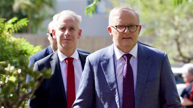 Prime Minister, Anthony Albanese with the Minister for Immigration, Citizenship, Migrant Services and Multicultural Affairs, Andrew Giles Picture: NCA NewsWire / David Geraghty