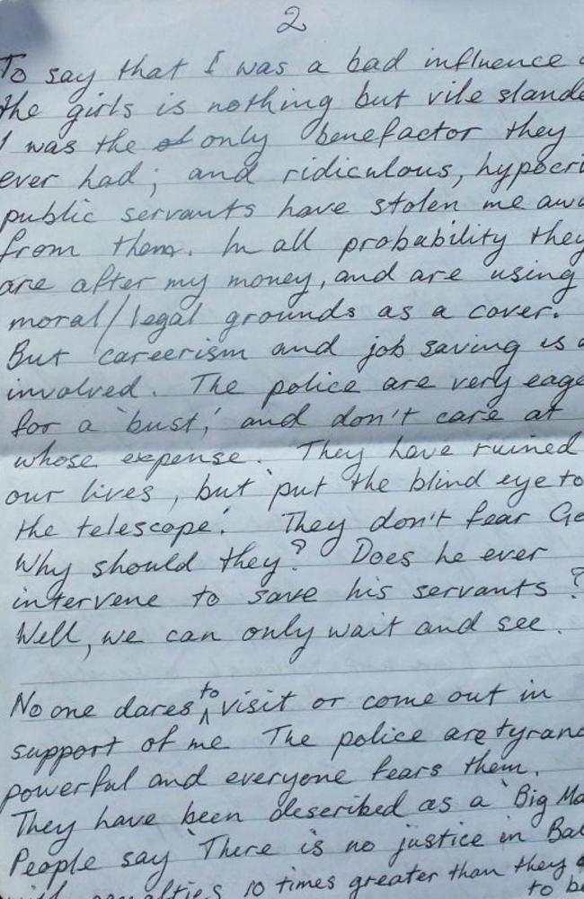 He accused the court of ‘vile slander’ despite his horrific crimes. Picture: Supplied