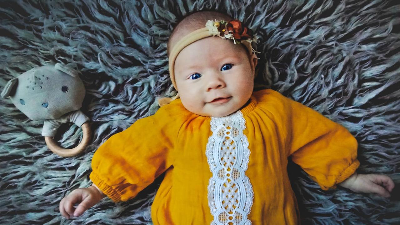 Temperance Anderson, 12 weeks old, Springfield. She is such a chilled out baby she loves cuddles, poking tongues and giving big smiles QLD's Cutest Babies. Picture: Kirsty Elizabeth Anderson