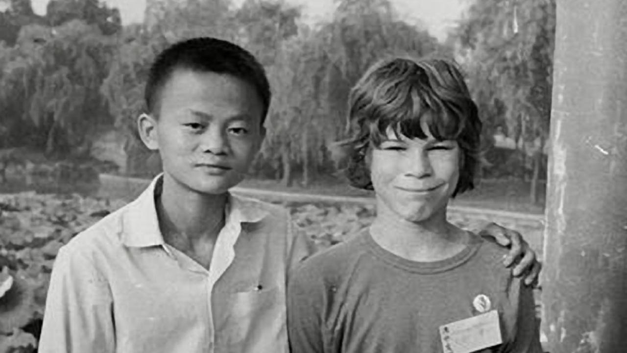 Jack Ma with David Morley in the 1980s.