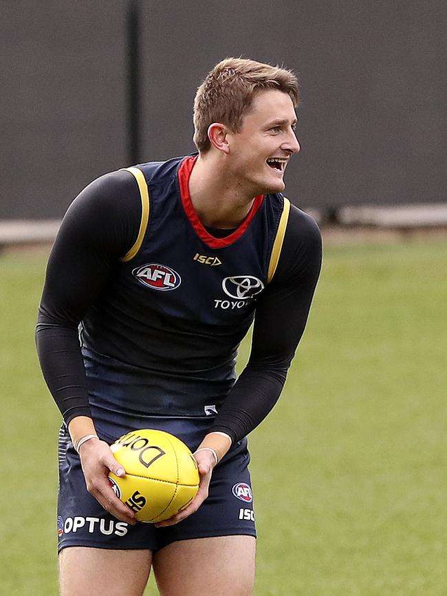 Matt Crouch is back in the Crows line-up to take on GWS. Picture SARAH REED