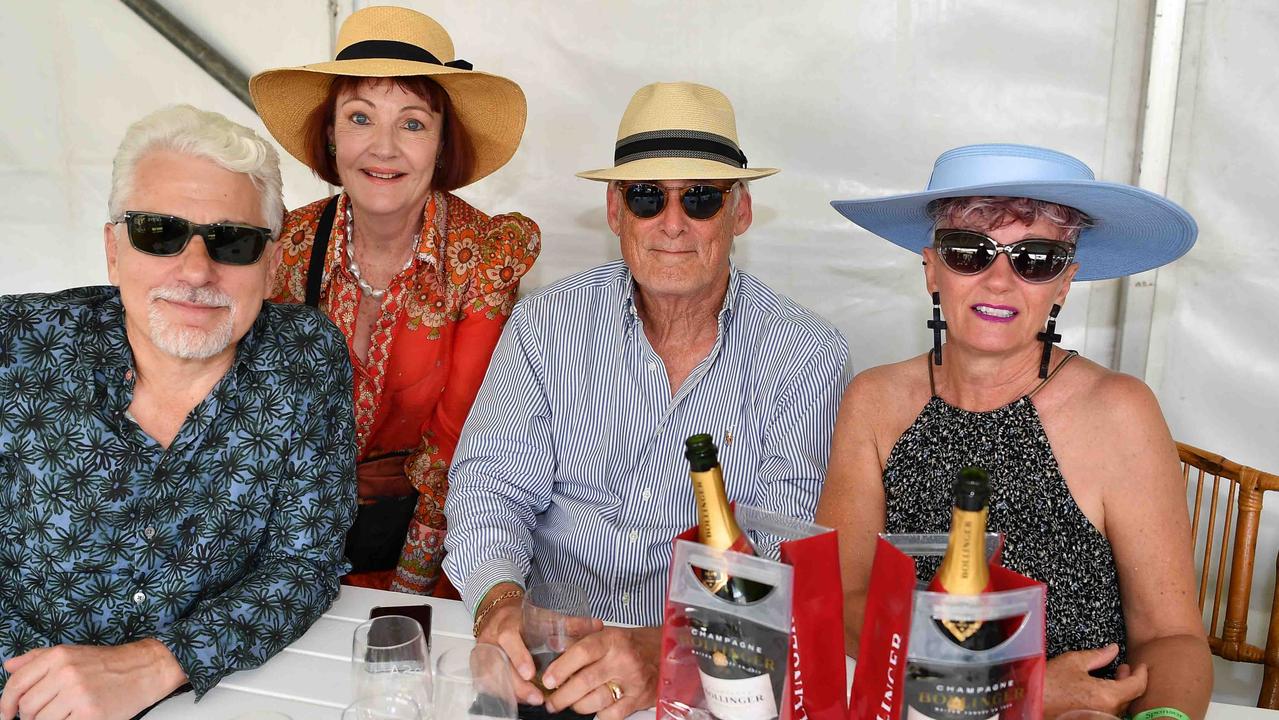 David Gibbons, Jackqui Kelly, Roger Steeby and Kate Harris at the Polo &amp; Provedores, Noosa. Picture Patrick Woods.