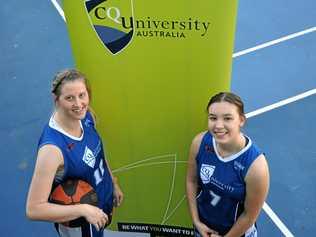 Chloe Snow and Jessica Lorraway, recipients of the CQUni Cyclones scholarships. Picture: contributed