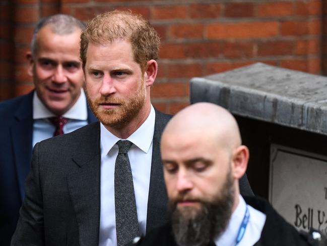 The Duke of Sussex leaves the Royal Courts of Justice, Britain's High Court, in central London on March 28, 2023. Picture: AFP