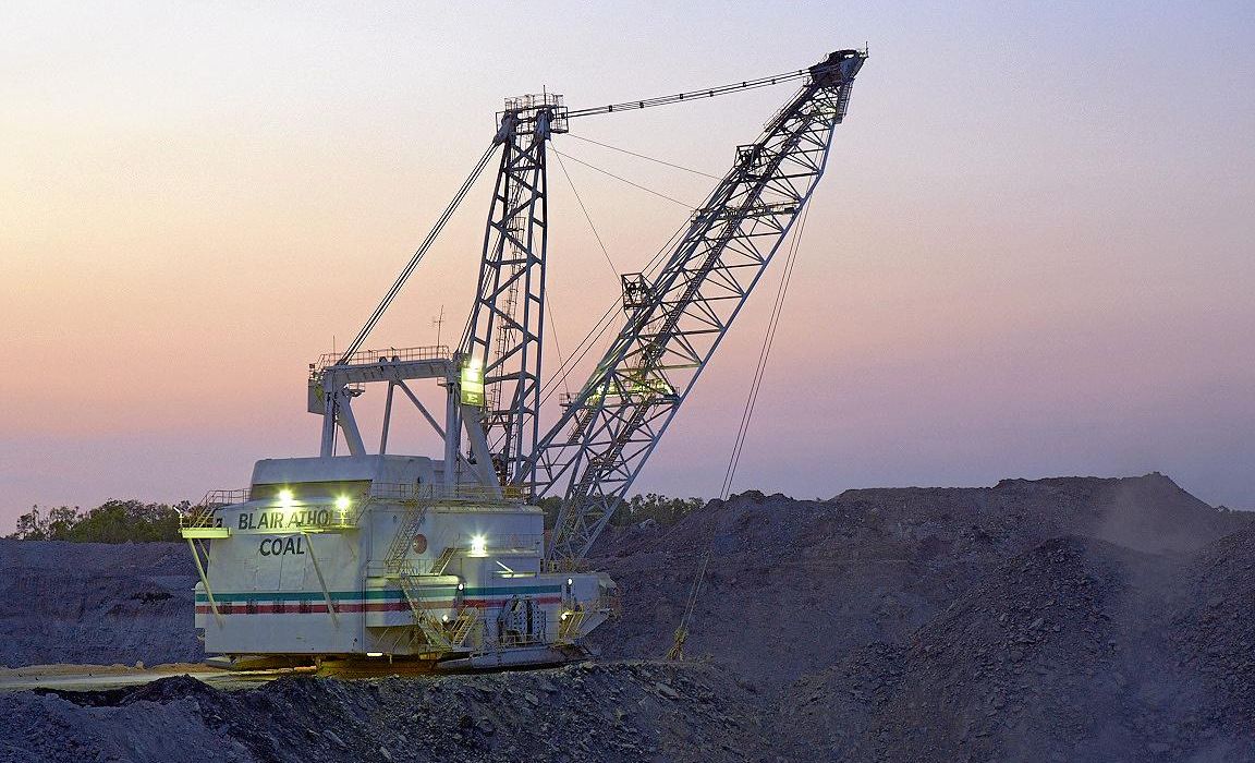 A Bucyrus-Erie 1370W electric powered dragline at Blair Athol. Picture: Contributed