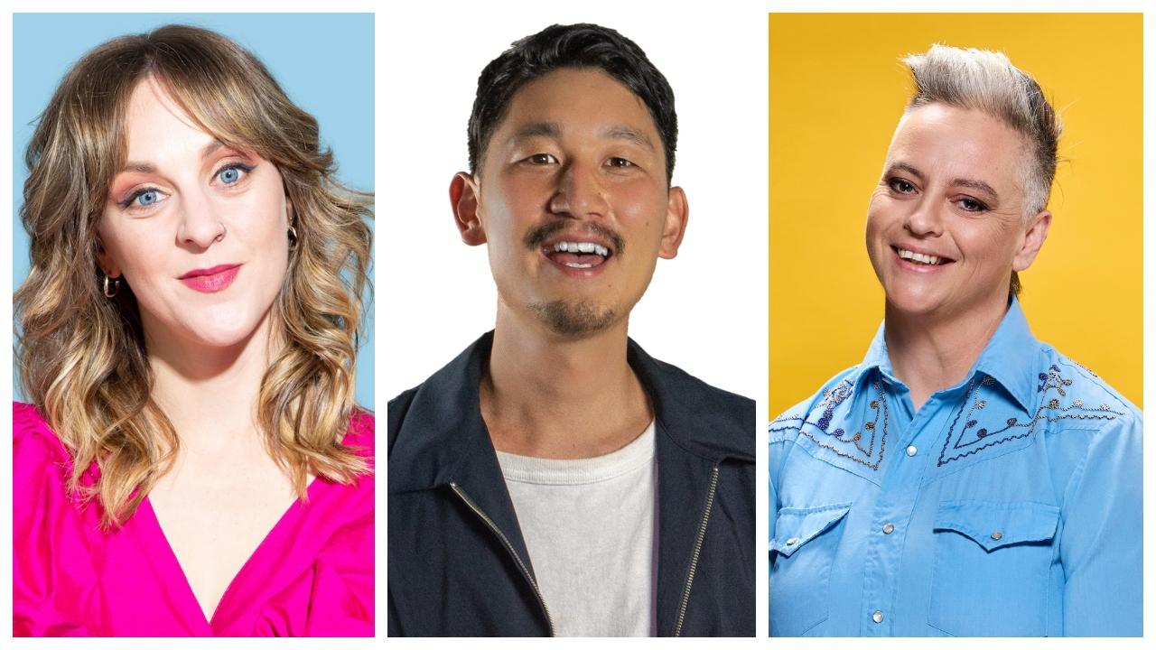 Comedians (from left) Gillian Cosgriff, Takashi Wakasugi and Geraldine Hickey are three of five from this year's Melbourne International Comedy Festival set to visit the Empire Theatre on Thursday. They will also be joined by Kevin Kropinyeri and Harry Jun (not pictured). Picture: Contributed