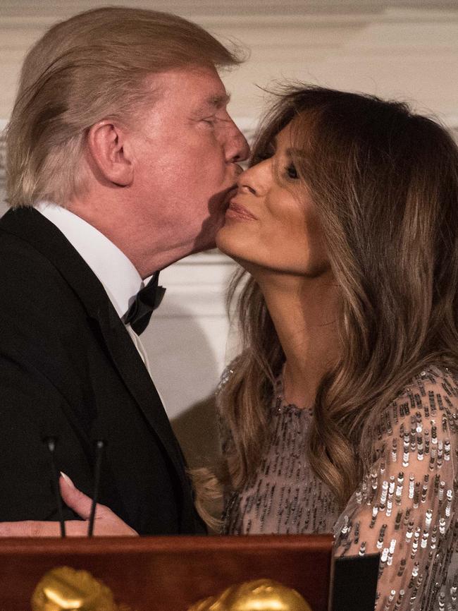 US President Donald Trump and First Lady Melania Trump. Picture: AFP