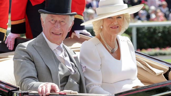 Prince Charles, Prince of Wales and Camilla, Duchess of Cornwall arrive at Royal Ascot on June 15. Picture: Chris Jackson/Getty